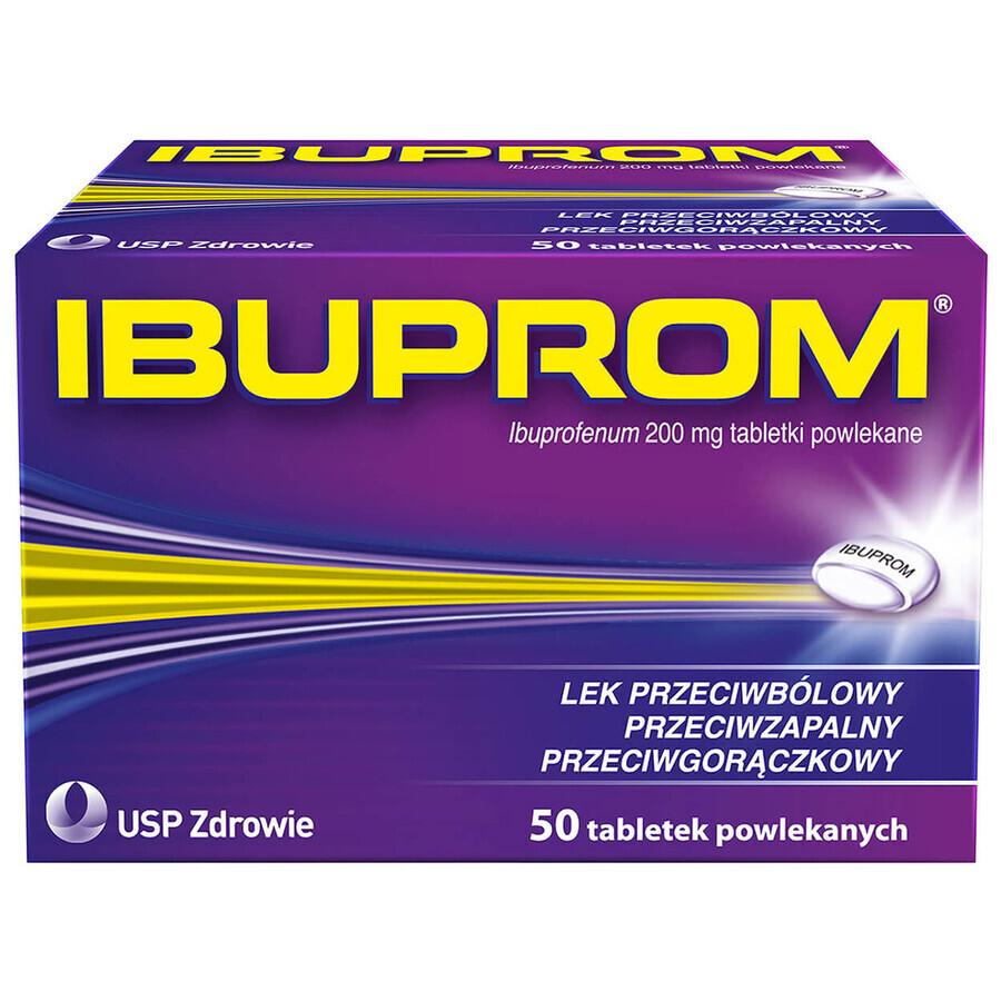 Ibuprom 200 mg, 50 comprimate filmate