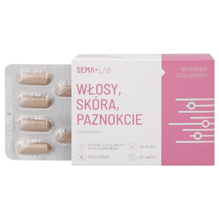 SEMA Lab Haar, Huid, Nagels, 60 cellulose capsules