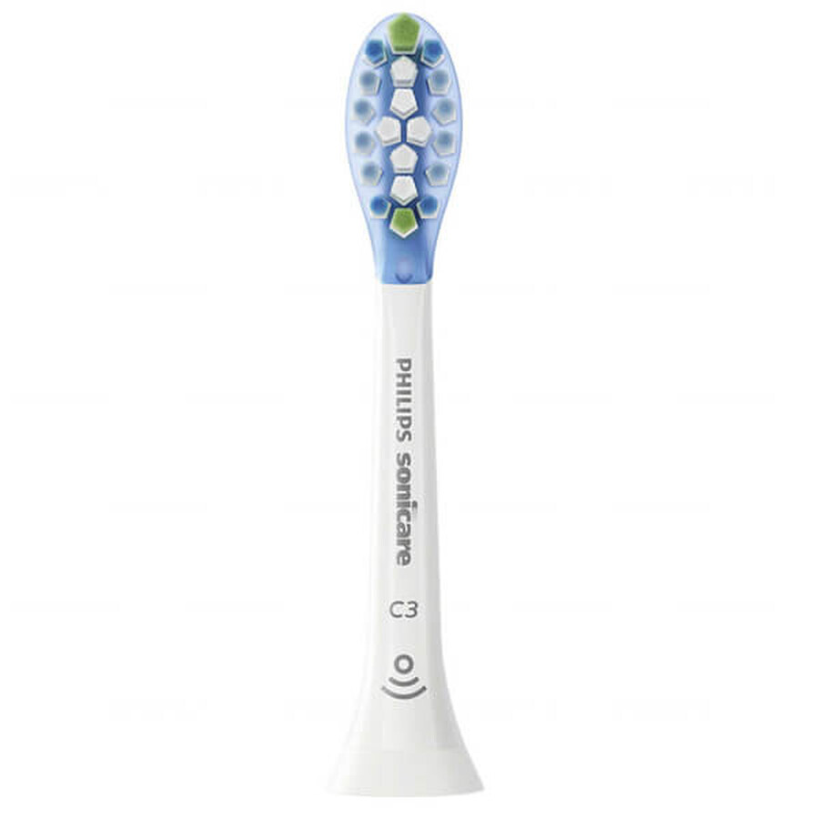 Philips, vervangende opzetborstels voor Sonicare C3 Premium Plaque Defence sonische tandenborstel, HX9044/17, wit, 4 stuks