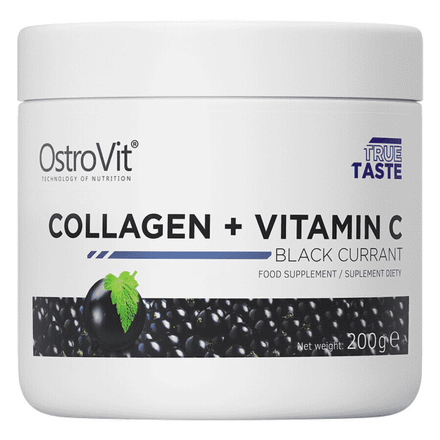 OstroVit, Colagen + Vitamina C, coacăz negru, 200 g