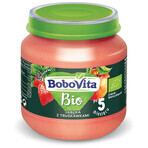 Postre BoboVita Bio, manzana y fresa después de 5 meses, 125 g