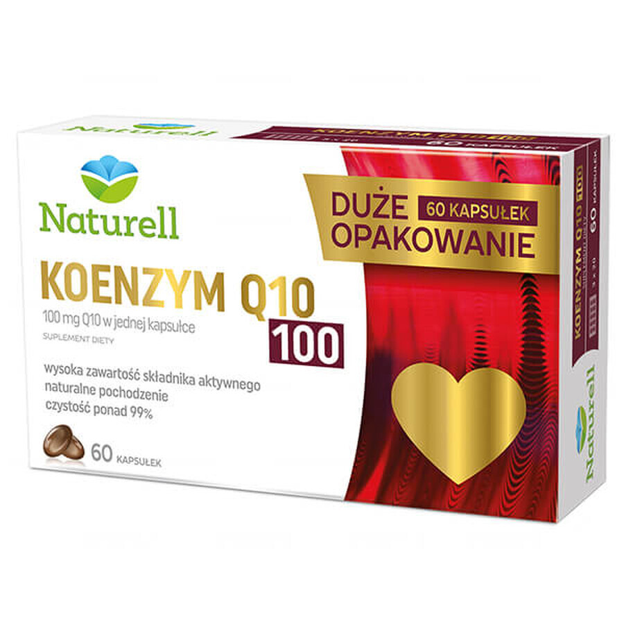 Naturell, Co-enzym Q-10 100 mg, 60 capsules