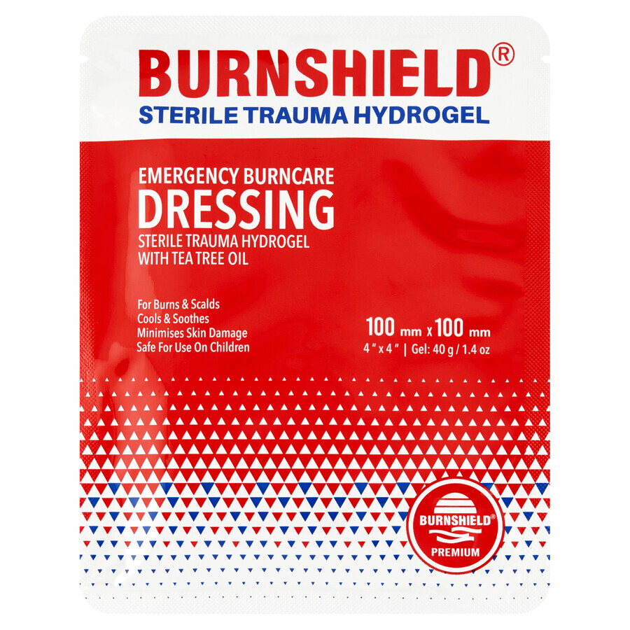 Burnshield, hydrogelverband voor brandwonden, 10 x 10 cm, 1 stuk