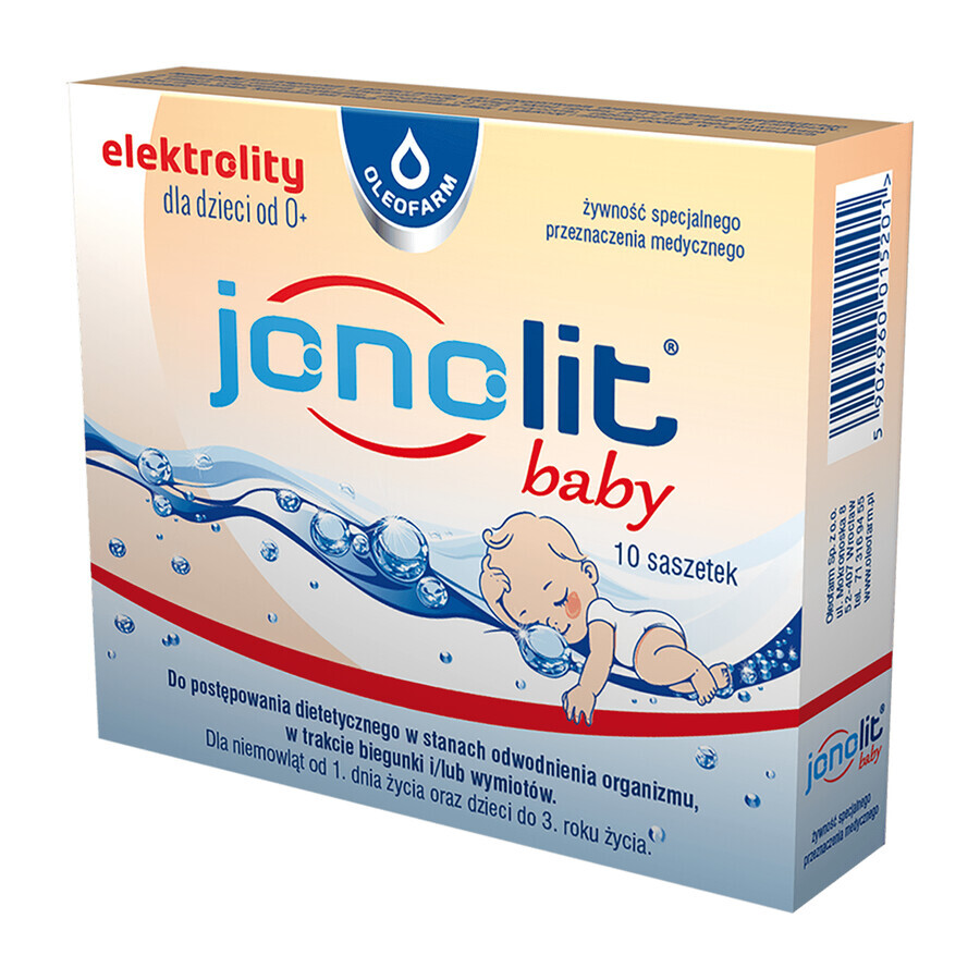 Ionolite baby, elektrolyten voor kinderen vanaf de geboorte, 10 sachets