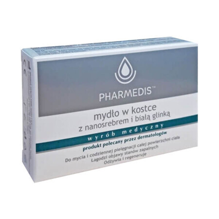 Pharmedis soap with nanosilver and white clay, 100 g