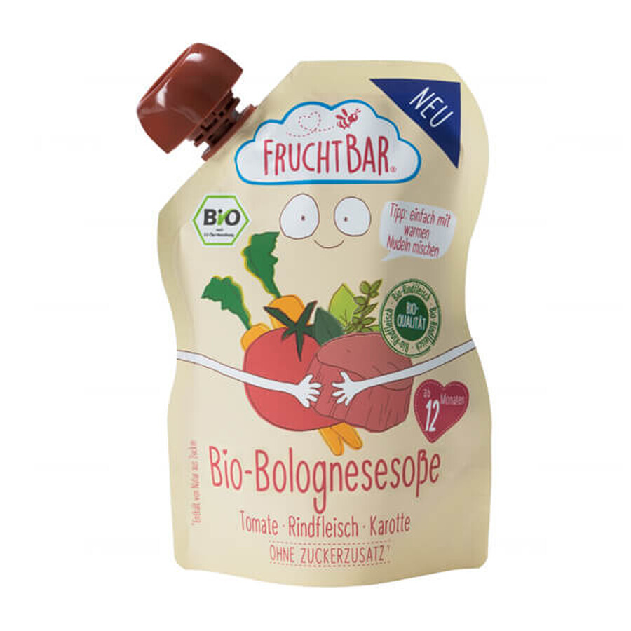 Fruchtbar Bolognesesaus met rundvlees BIO, na 12 maanden, 190 g