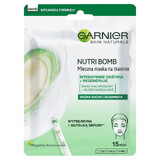 Garnier Skin Naturals Nutri Bomb, maschera in tessuto nutriente e ricostituente con latte di mandorla, 1 pezzo