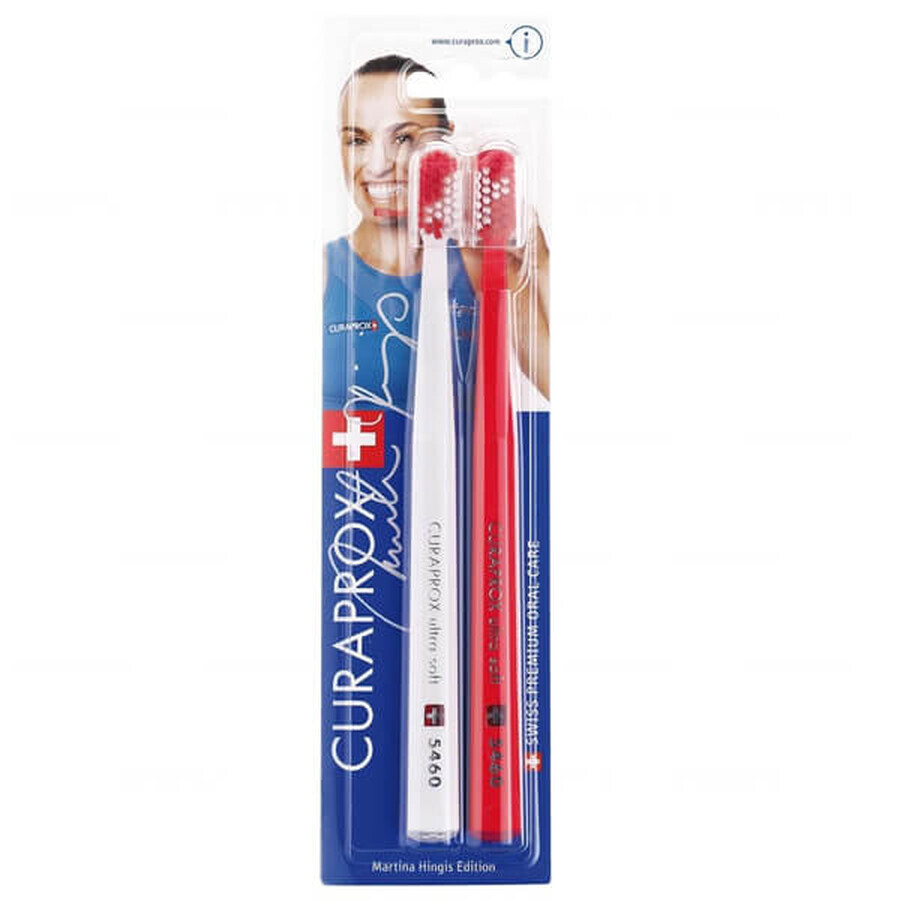 Curaprox CS 5460 Martina Hingis, toothbrush, Ultra Soft, 2 pieces