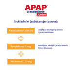 Apap Przeziębienie Junior 300 mg + 20 mg + 5 mg, poeder voor orale oplossing, 6 sachets