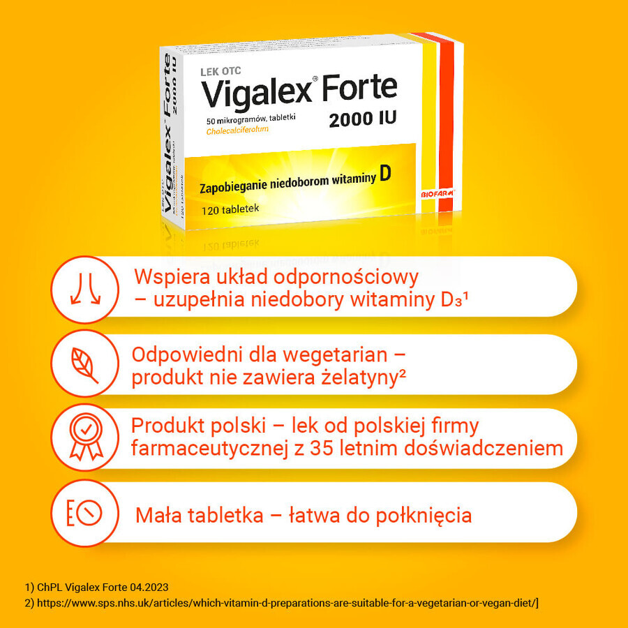 Vigalex Forte 2000 IU, 120 tablets