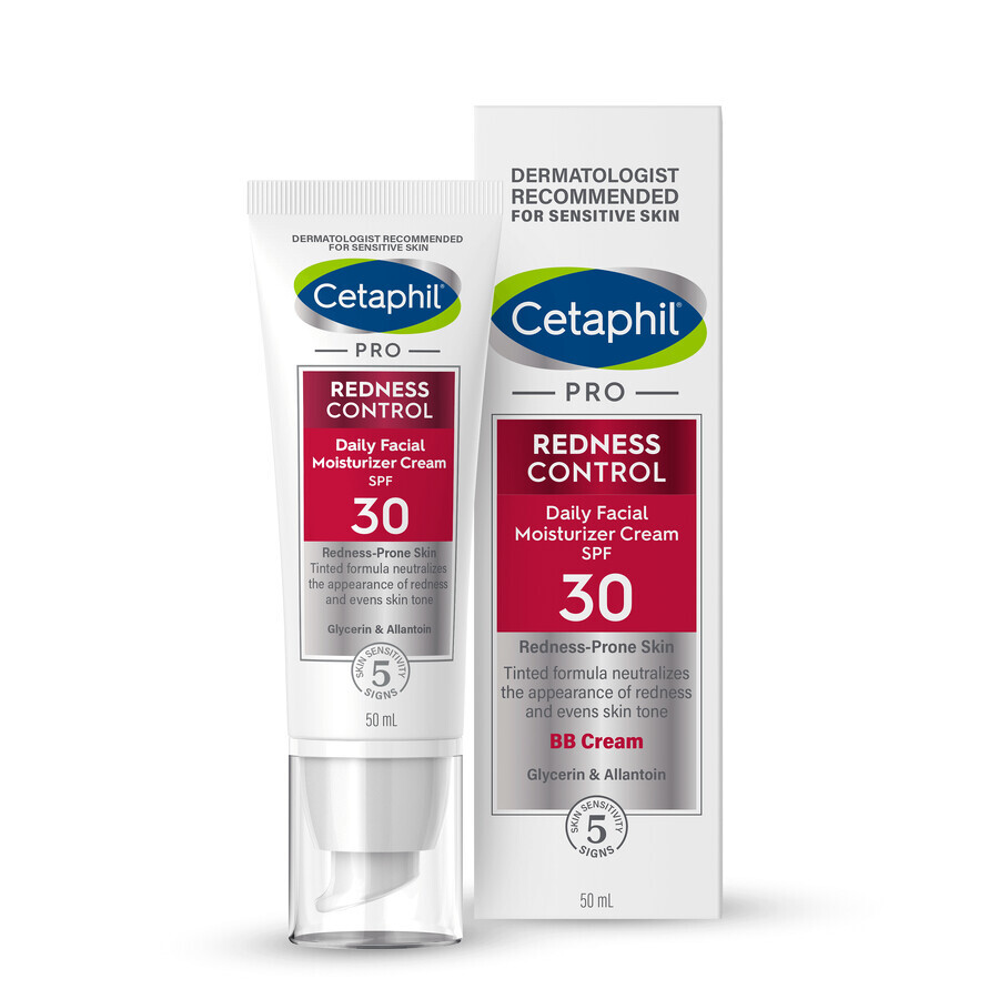 Cetaphil Pro Redness Control BB, hydraterende dagcrème, gevoelige huid, SPF 30, 50 ml