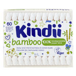 Cleanic Kindii Bamboe, wattenstaafjes voor baby's en kinderen, 60 stuks