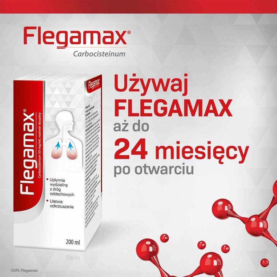 Flegamax 50 mg/ml, oplossing voor oraal gebruik, 200 ml