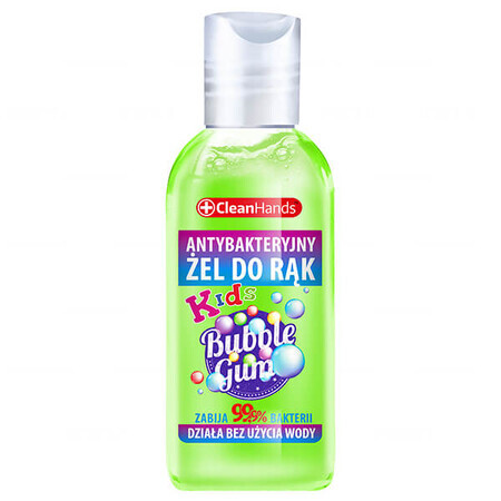 CleanHands, antibacteriële handgel voor kinderen, kauwgom, 50 ml