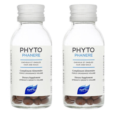 Phyto Phytophanere set, haar- en nagelversterkende capsules, 2 x 120 capsules