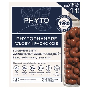 Set Phyto Phytophanere, hair and nail strengthening capsules, 2 x 120 capsules