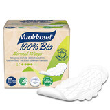 Vuokkoset, organic cotton sanitary napkins, 100% Bio, Normal wings, 12 pieces