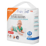 AKUKU Baby Soft, wegwerp maandverband, 40 x 60 cm, A0500, 15 stuks