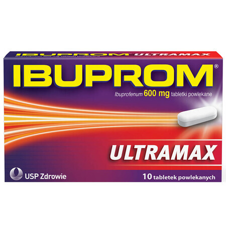 Ibuprom Ultramax 600 mg, 10 comprimidos recubiertos con película