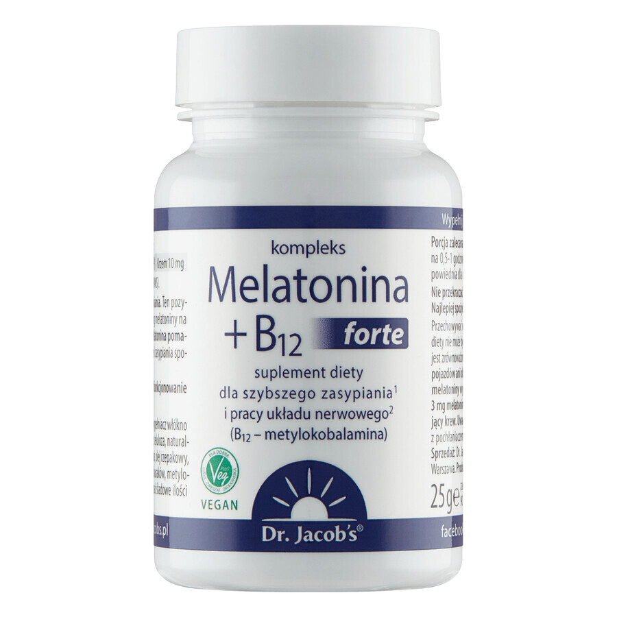 Dr. Jacob's Melatonine + B12 Complex Forte, 90 tabletten