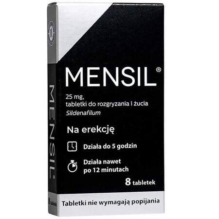 Mensil 25 mg, 8 comprimate masticabile