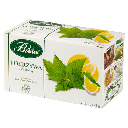 Bi fix Urzică cu lămâie, ceai de plante și fructe, 1,75 g x 20 pliculețe