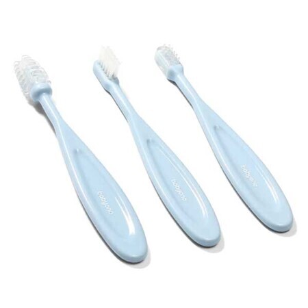 BabyOno, toothbrushes for babies and children, 550/02, blue, 3 pieces