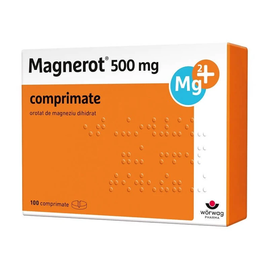 Magnerot 500 mg, 100 Tabletten, Worwag Pharma