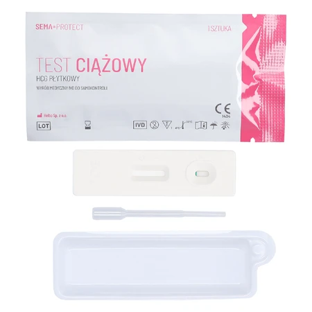 SEMA Protect, platelet hCG pregnancy test, super sensitive 10 mlU/ml, 1 pc