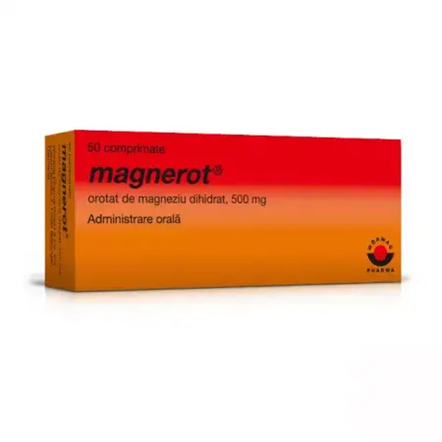 Magnerot 500 mg, 50 tabletten, Worwag Pharma