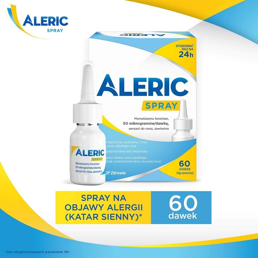 Aleric Spray 50 µg/dose, spray nasale, sospensione, 60 dosi