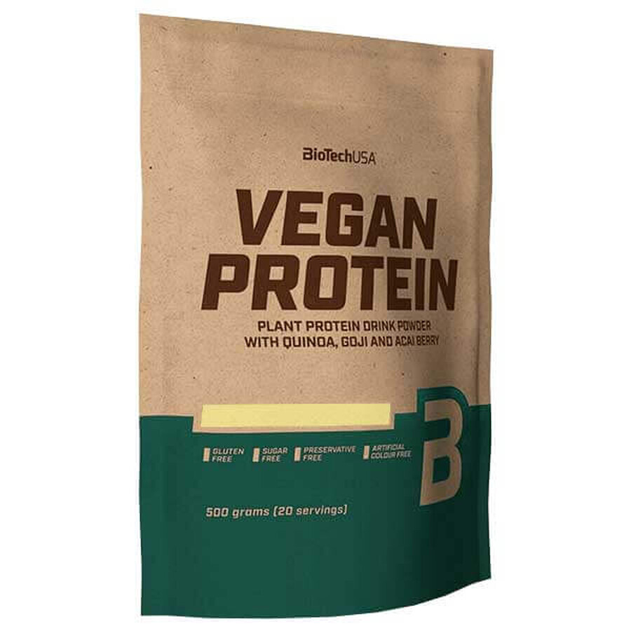 BioTechUSA Vegan Proteïne, vanillecake smaak, 500 g