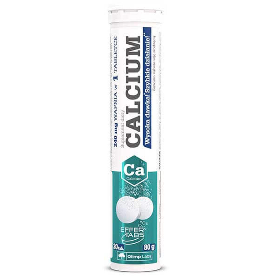 Olimp Calcium, gusto limone, 20 compresse effervescenti