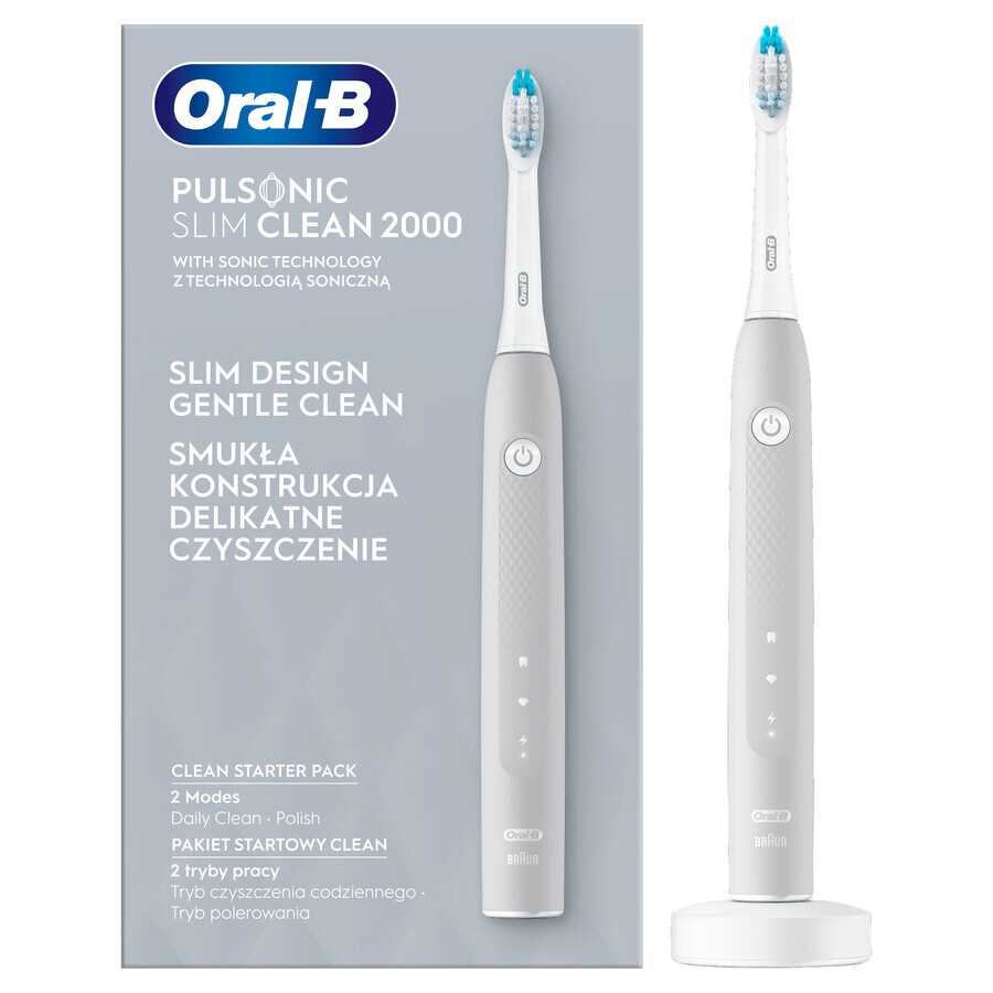 Oral-B Pulsonic Slim Clean 2000 Bianco, spazzolino elettrico sonico