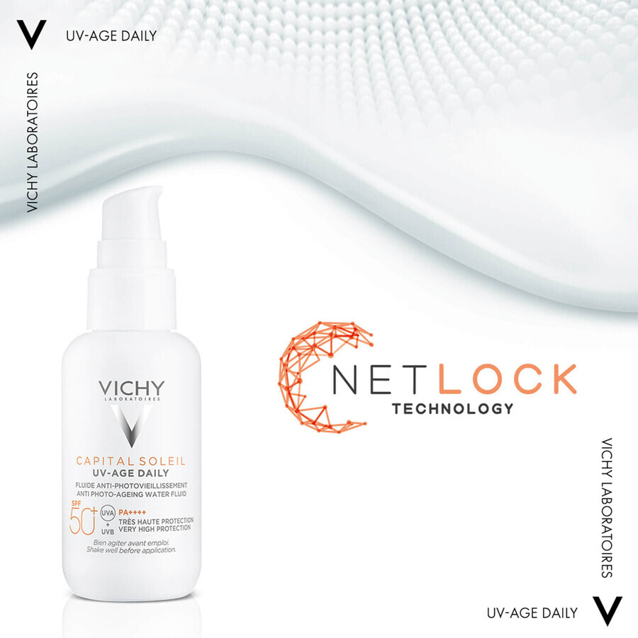 Vichy Capital Soleil UV-Age Daily, fluido anti-foto-invecchiamento, SPF 50+, 40 ml