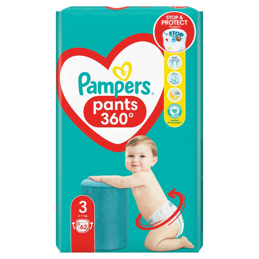 Pampers Pants, Windeln, Größe 3, 6-11 kg, 62 Stück