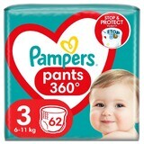 Pampers Pants, diapers, size 3, 6-11 kg, 62 pcs