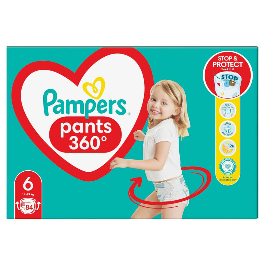 Pampers Pants, diapers, size 6, 14-19 kg, 84 pcs