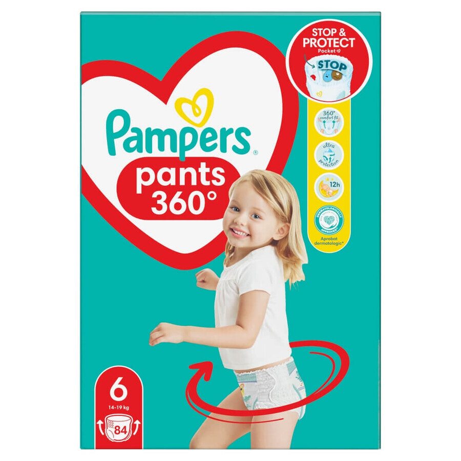 Pampers Pants, diapers, size 6, 14-19 kg, 84 pcs