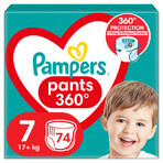 Pampers Pants, diapers, size 7, 17+ kg, 74 pcs