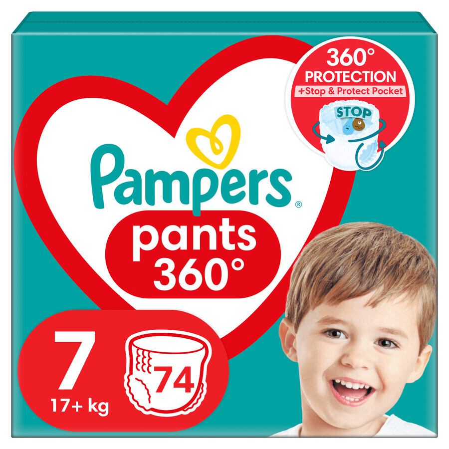 Pampers Pants, diapers, size 7, 17+ kg, 74 pcs