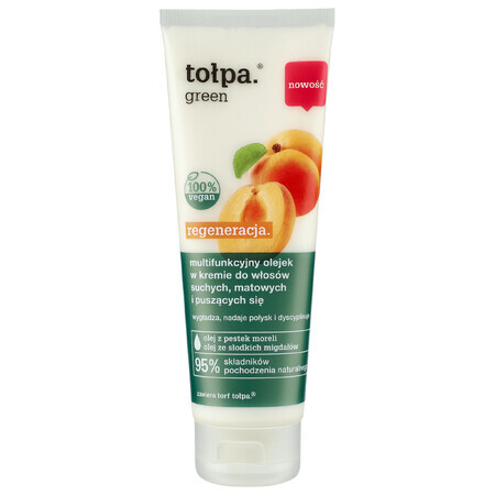 Tolpa Green Regeneration, huile multifonctionnelle en crème pour cheveux secs, ternes et crépus, 125 ml