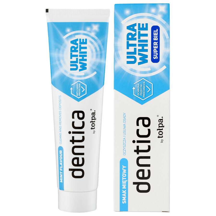 Dentica, tandpasta, muntsmaak, Ultra White, 100 ml