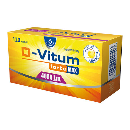 D-Vitum Forte Max 4000 IU, 120 capsules