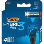 BIC Flex 3 Hybrid, exchangeable refills, 4 pieces