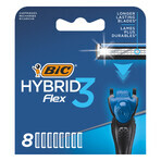 BIC Flex 3 Hybrid, verwisselbare vullingen, 8 stuks