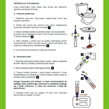 LabHome Rotadeno-Screen, test for the detection of rotavirus and adenovirus in feces, 1 pc