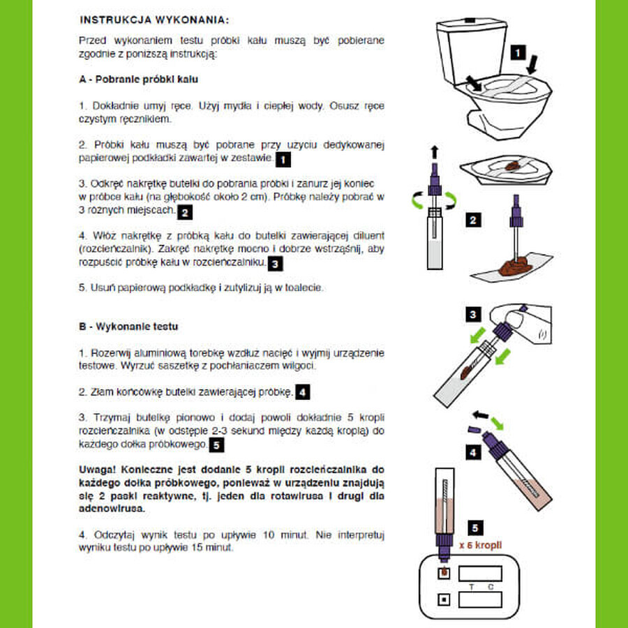 LabHome Rotadeno-Screen, prueba para detectar rotavirus y adenovirus en heces, 1 pieza