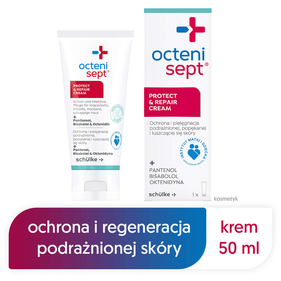 Octenisept Protect&Repair, crème pour les peaux irritées, crevassées et qui pèlent, 50 ml