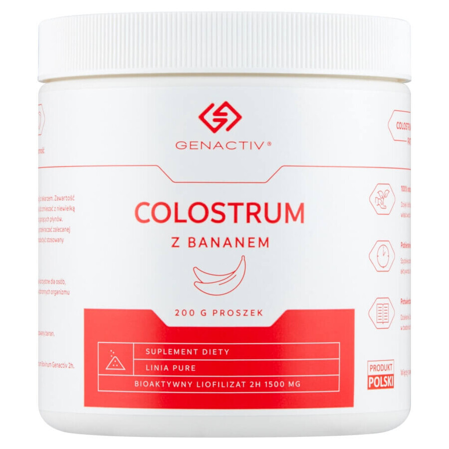 Genactiv Colostrum met banaan, poeder, 200 g